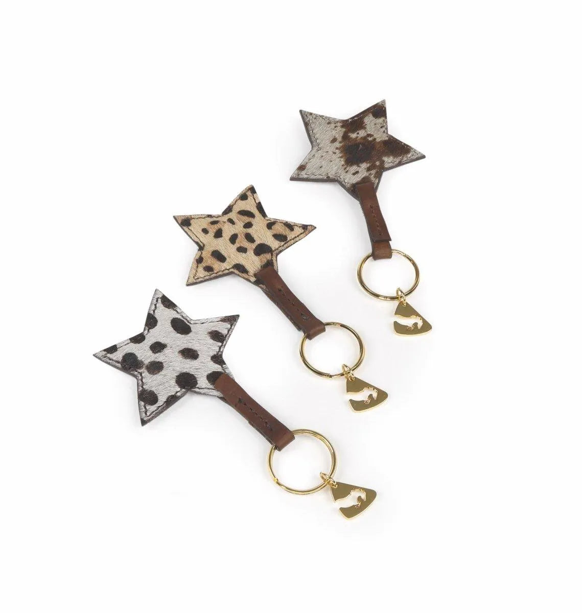 Aubrion Cowhide Keyring - Cow Print -