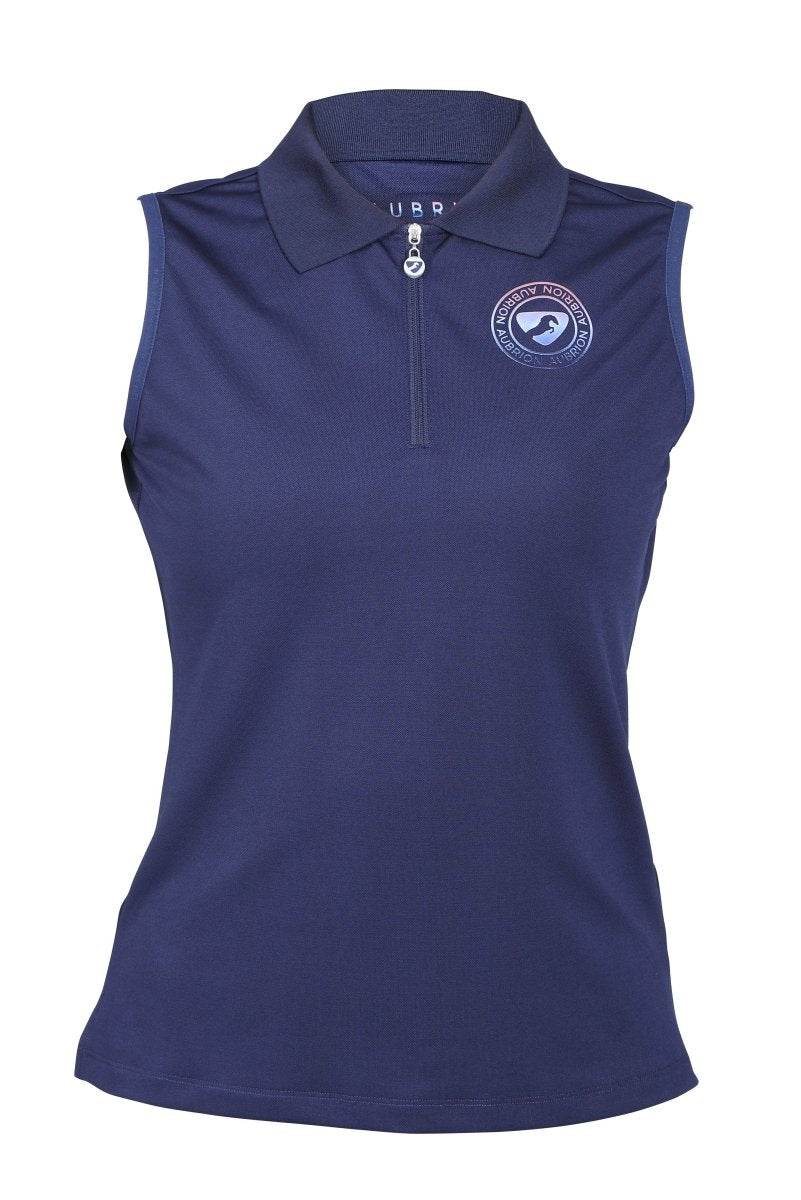 Aubrion Harrow Sleevelesss Polo - Dark Navy - L