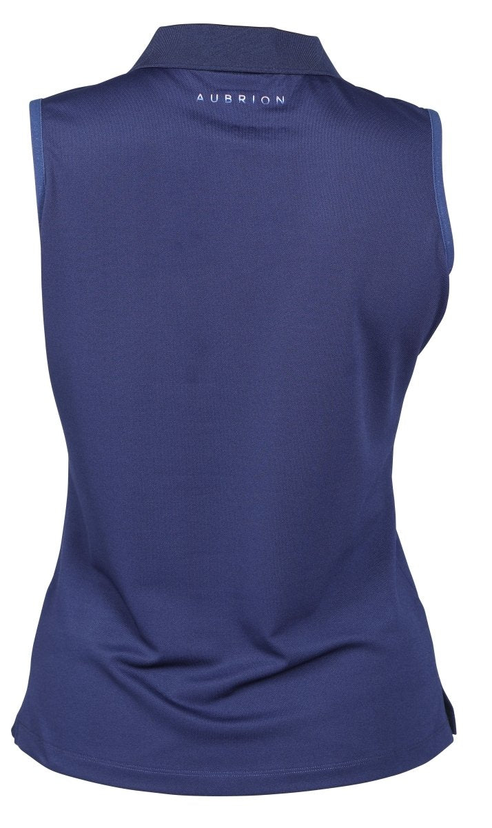 Aubrion Harrow Sleevelesss Polo - Dark Navy - L