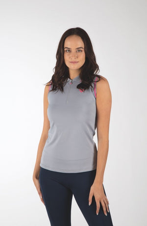 Aubrion Harrow Sleevelesss Polo - Dark Navy - L