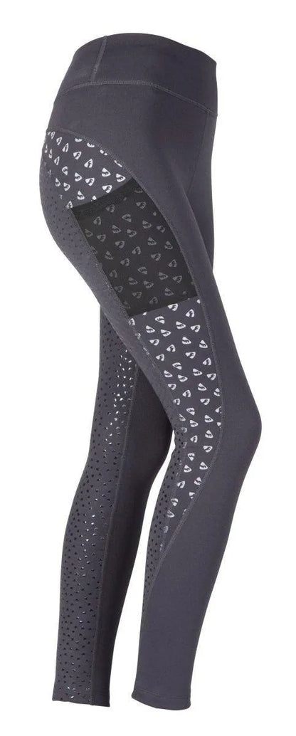 Aubrion Ladies Coombe Winter Reflective Riding Tights - Reflective - XXS