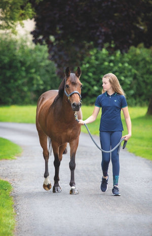 Aubrion Parsons Tech Polo - Maids - Dark Navy - 11/12 Yrs