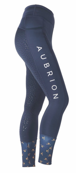 Aubrion Stanmore Riding Tights - Youth - Navy Blue - 11/12 Yrs