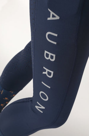 Aubrion Stanmore Riding Tights - Youth - Navy Blue - 11/12 Yrs