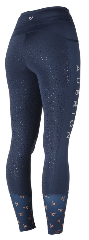 Aubrion Stanmore Riding Tights - Youth - Navy Blue - 11/12 Yrs