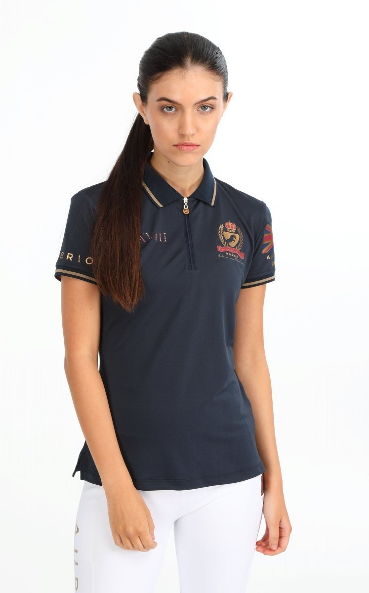 Aubrion Team Tech Polo - Burgandy - Lge