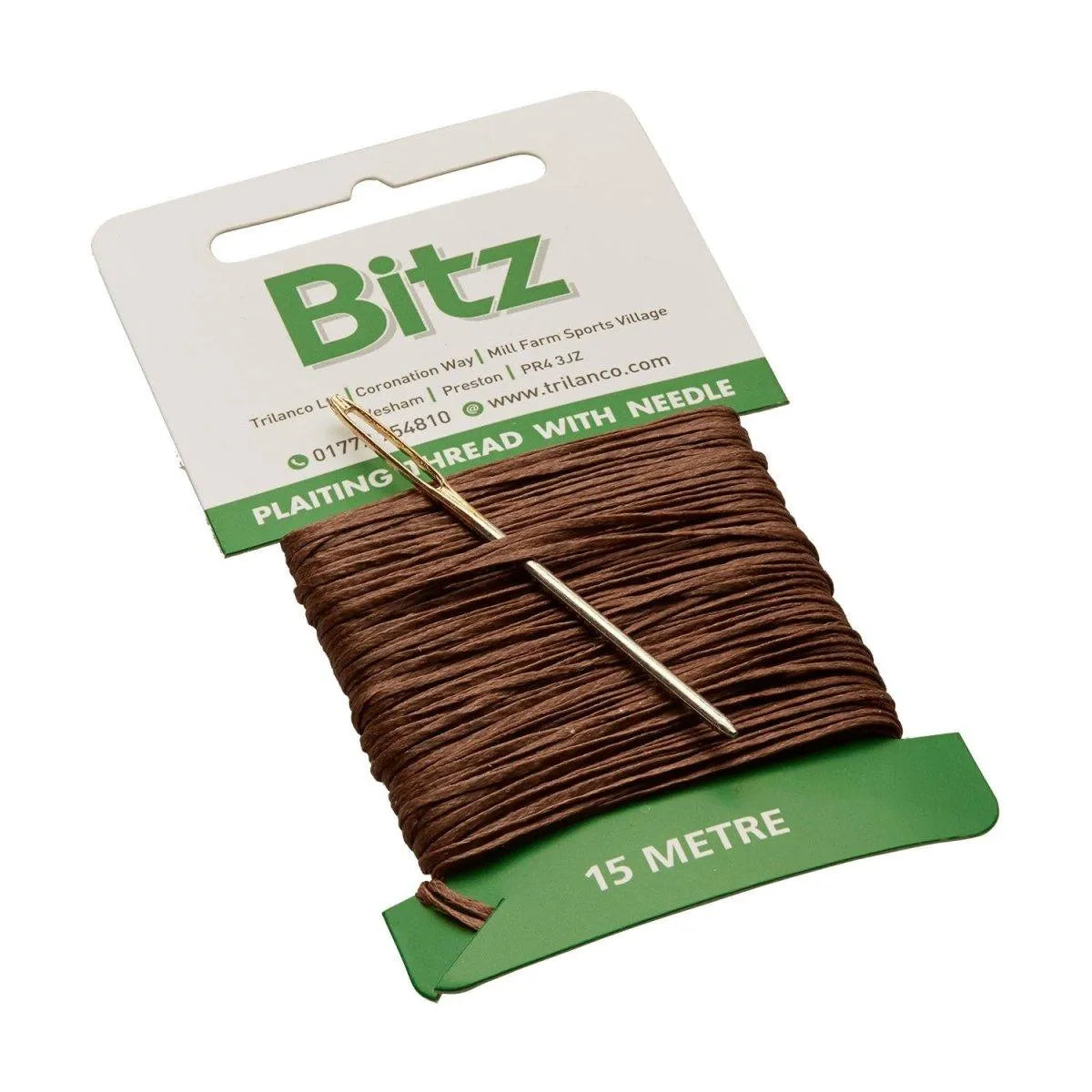 Bitz Plaiting Card With Needle - Black - 15M