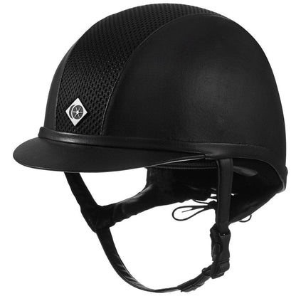 Charles Owen Ayr 8 Plus Leather Look - Riding Helmet - Black - 6 3/8 - 52cm