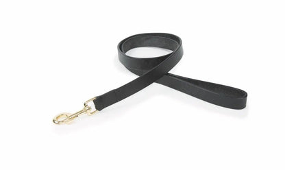 Digby & Fox Flat Leather Dog Lead - Black - LARGE