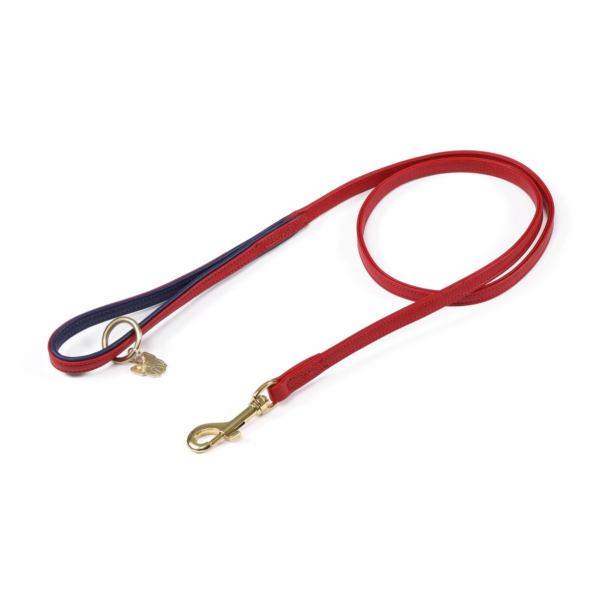 Digby & Fox Padded Leather Dog Lead - Aqua - 1.2CM