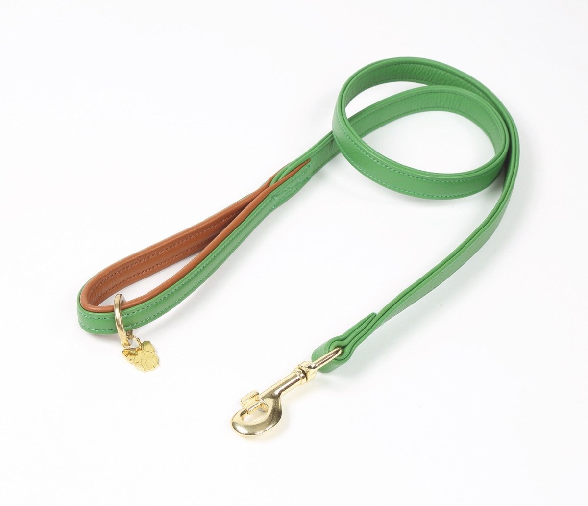 Digby & Fox Padded Leather Dog Lead - Aqua - 1.2CM