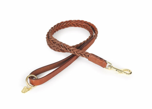 Digby & Fox Plaited Dog Lead - Black -