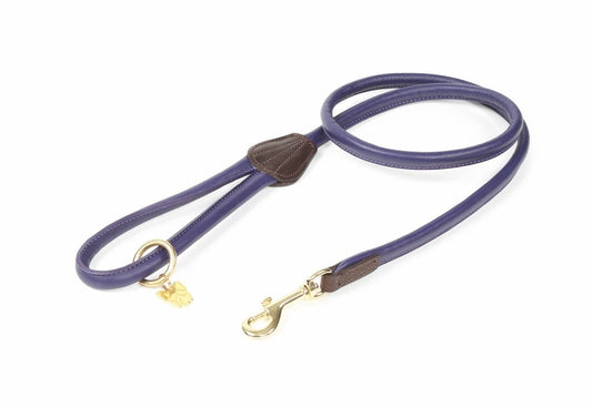 Digby & Fox Rolled Leather Dog Lead - Black -