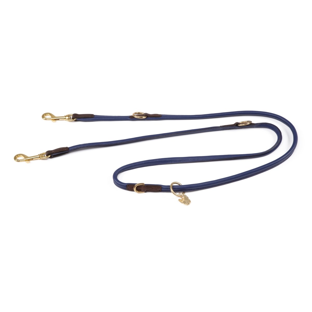 Digby & Fox Rolled Leather Training Lead - Black -