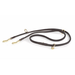 Digby & Fox Rolled Leather Training Lead - Black -