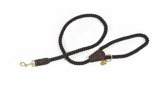 Digby & Fox Rope Dog Lead - Black -