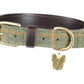 Digby & Fox Tweed Dog Collar - Red/Yellow/Blue Check - L