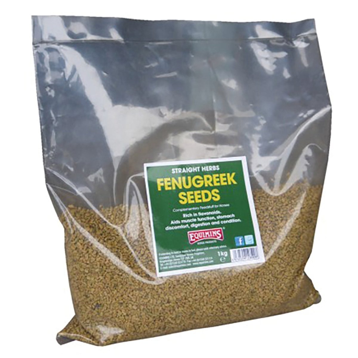 Equimins Straight Herbs Fenugreek Seeds - 1Kg -