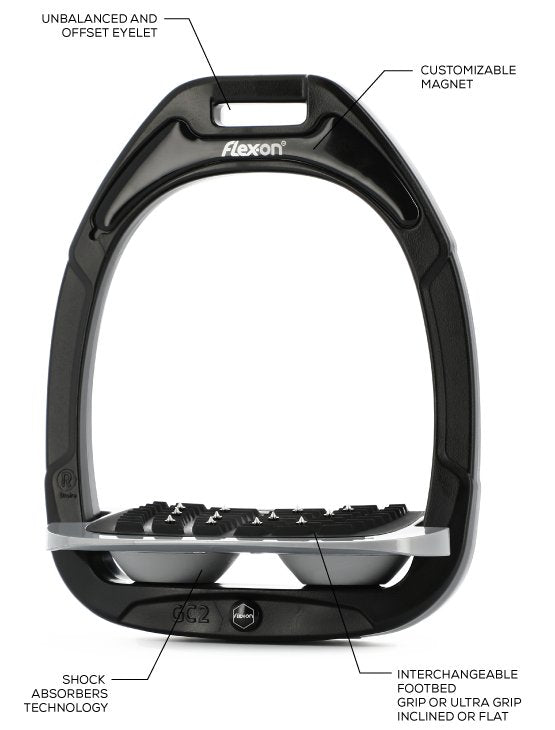 Flex-on Green Composite Stirrups - Dark Grey - IUG