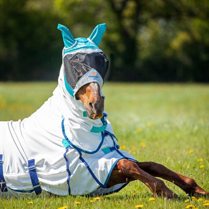 FlyGuard Pro Fine Mesh Fly Mask with Ears - Black - Extra Small Pony