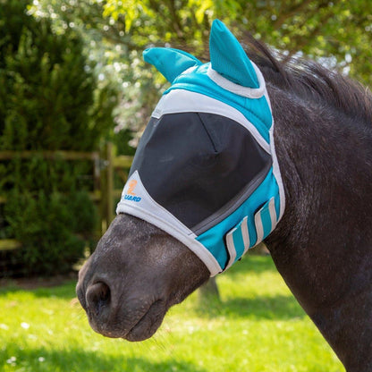 FlyGuard Pro Fine Mesh Fly Mask with Ears - Black - Extra Small Pony