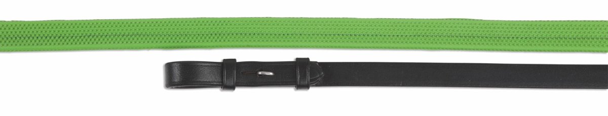 GARA Nylon Insert Rubber Grip Reins - Black - 42X1/2