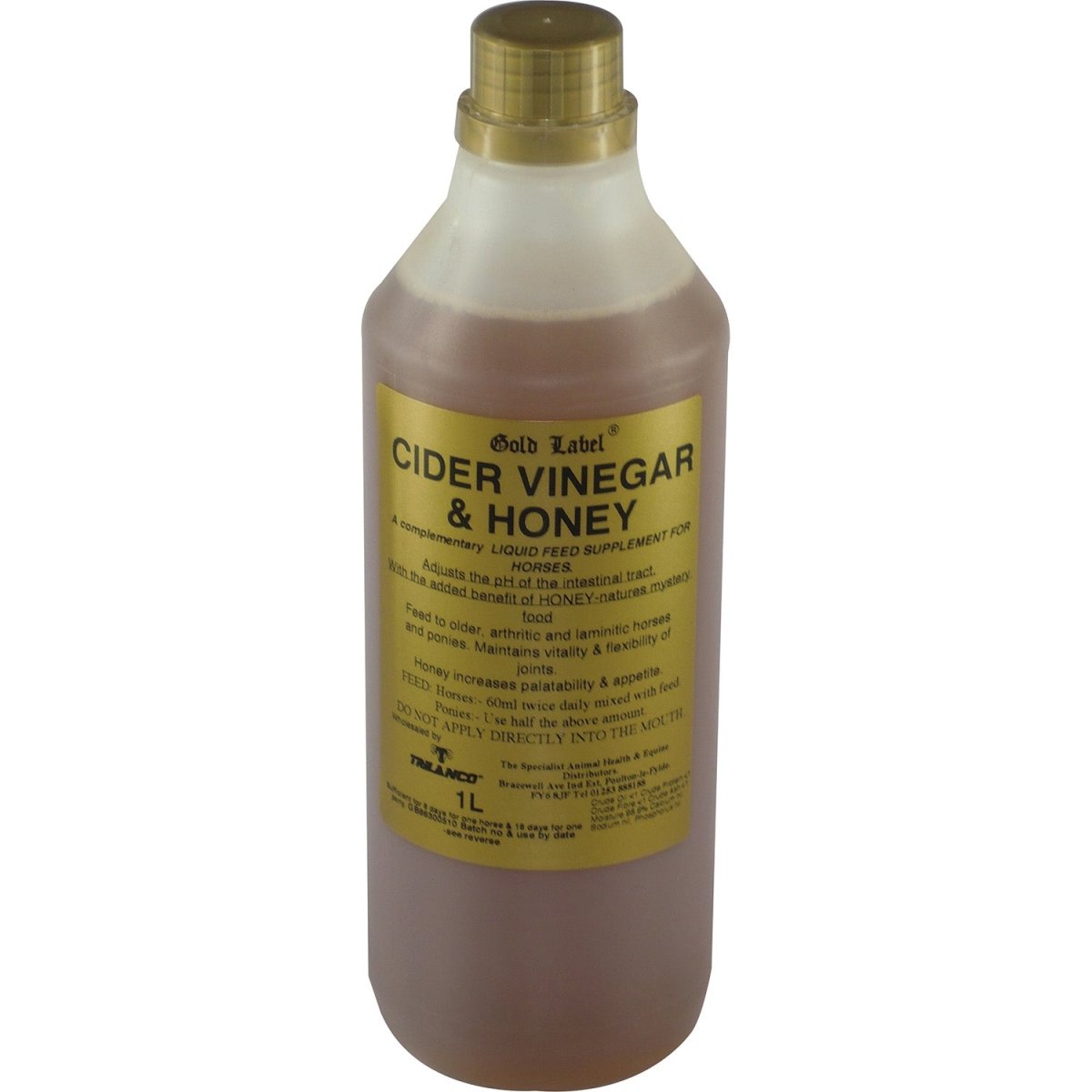 Gold Label Cider Vinegar & Honey - 1Lt -