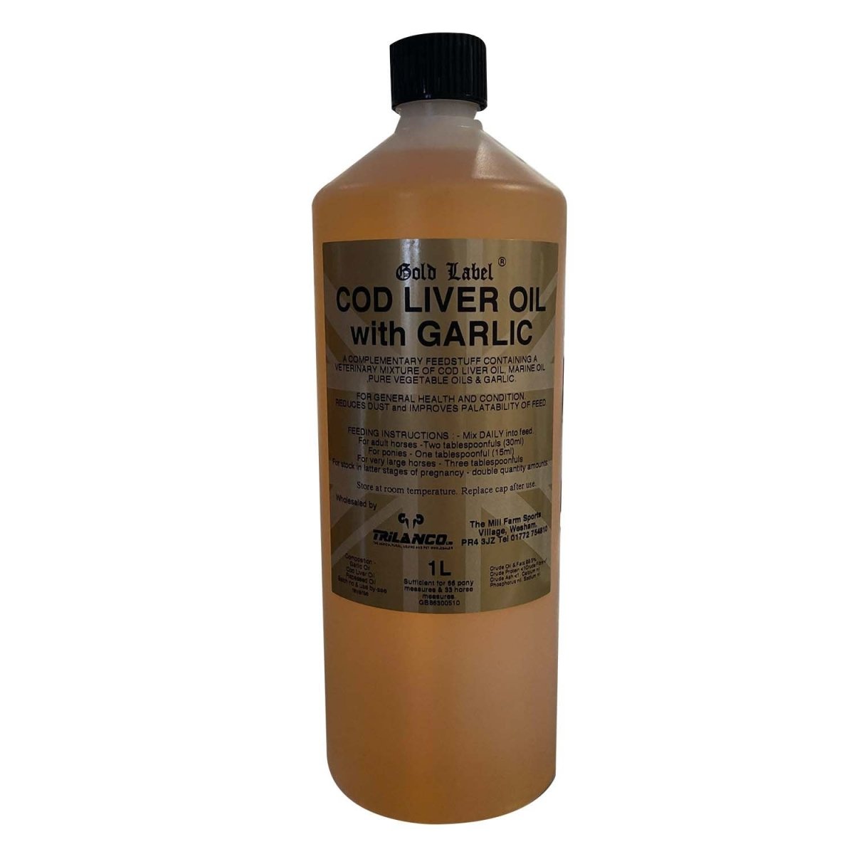 Gold Label Cod Liver Oil With Garlic - 1Lt -