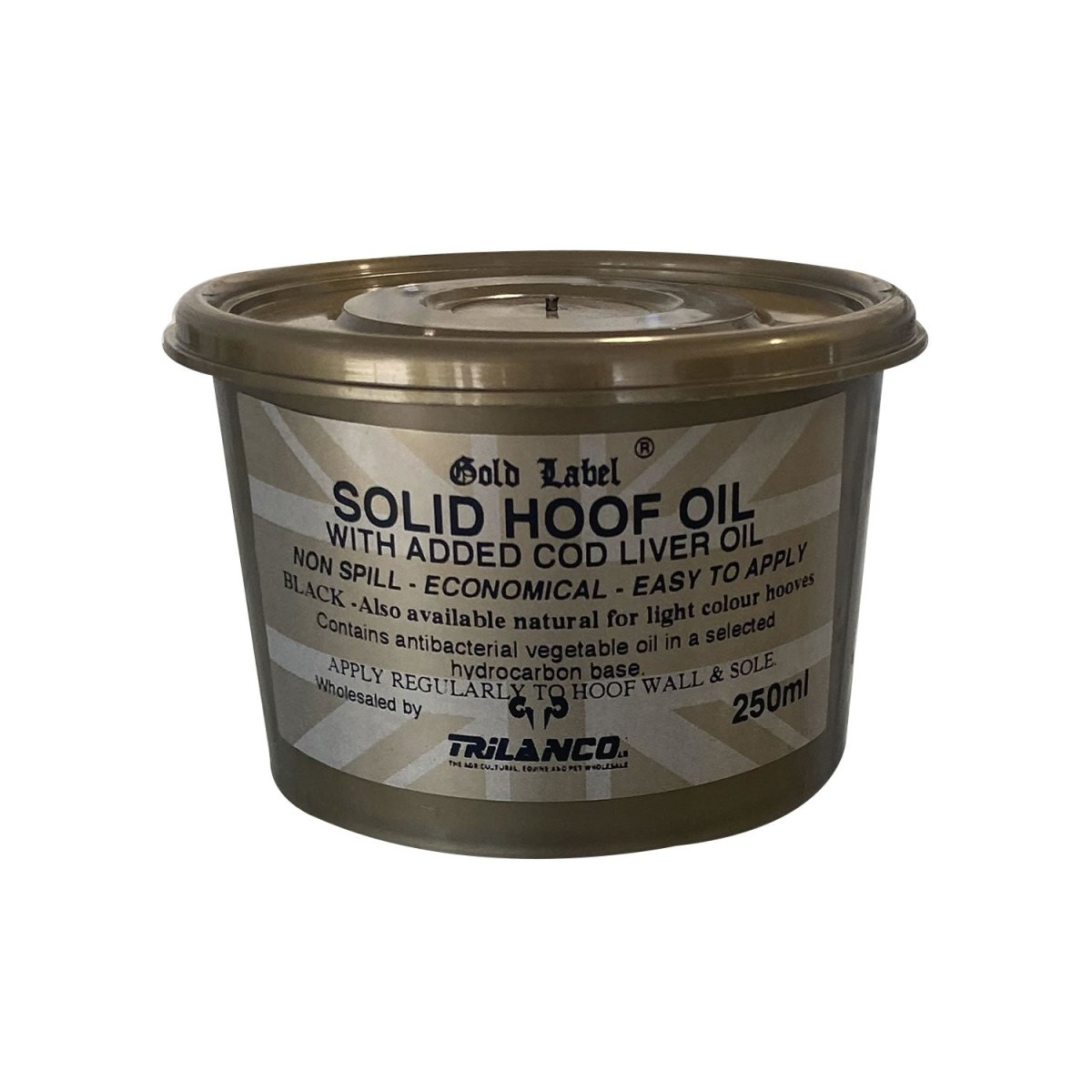 Gold Label Solid Hoof Oil Black - 250Ml -