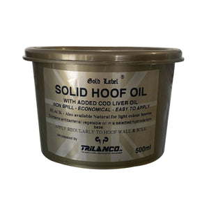 Gold Label Solid Hoof Oil Black - 500Ml -