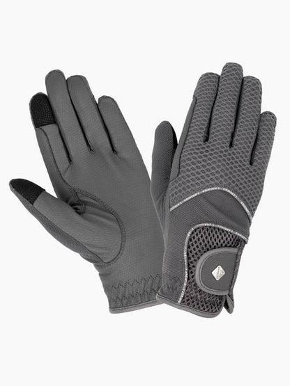 LeMieux 3D Mesh Riding Gloves - Grey - XS