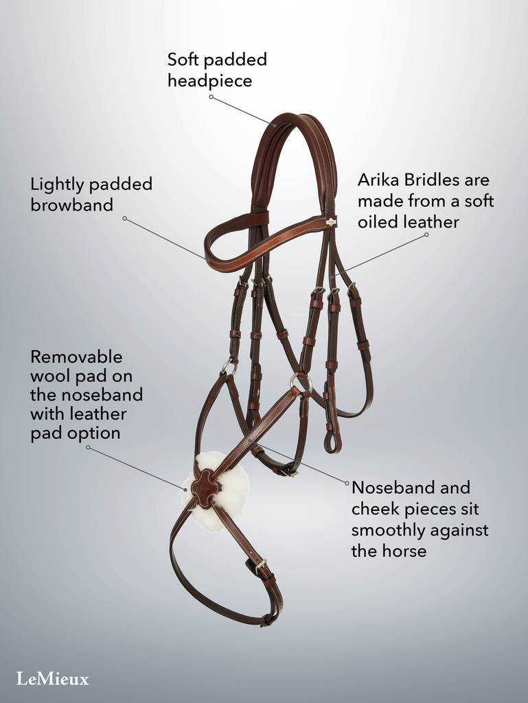 LeMieux Arika Grackle Bridle - Black - Pony