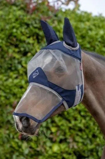 LeMieux ArmourShield Pro Full Fly Mask - With Ears & Nose - Grey - Extra Small