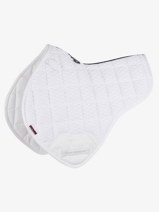 LeMieux Carbon Mesh Air Close Contact Half Square - Large - White