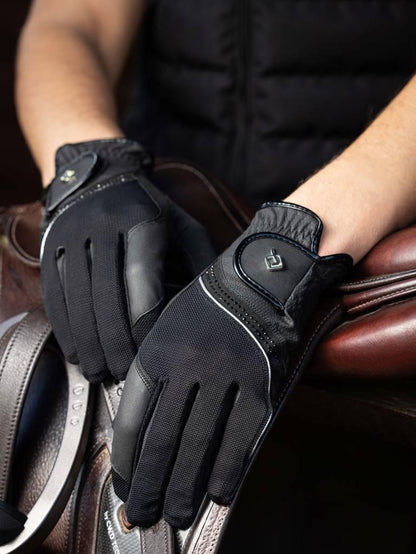 LeMieux Crystal Riding Gloves - Black - Extra Extra Small