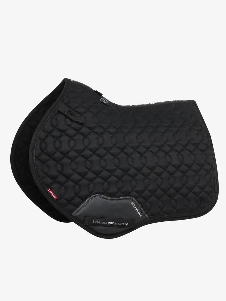 LeMieux Crystal Suede Close Contact Square Saddle Pad - Black - Large