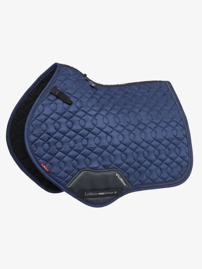 LeMieux Crystal Suede Close Contact Square Saddle Pad - navy - large