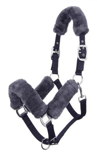 LeMieux Fleece Comfort Headcollar - Navy/Grey - Pony