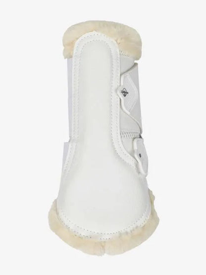 LeMieux Fleece Edge Mesh Brushing Boots - White/Natural - Medium