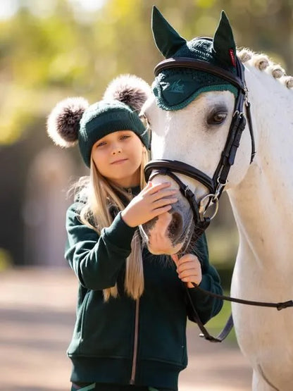 LeMieux Kids Mini Double Pom Beanie Winter Hat AW23 - Atlantic -