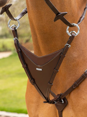 LeMieux Kudos Bib Martingale Attachment - Havana/Silver - Full