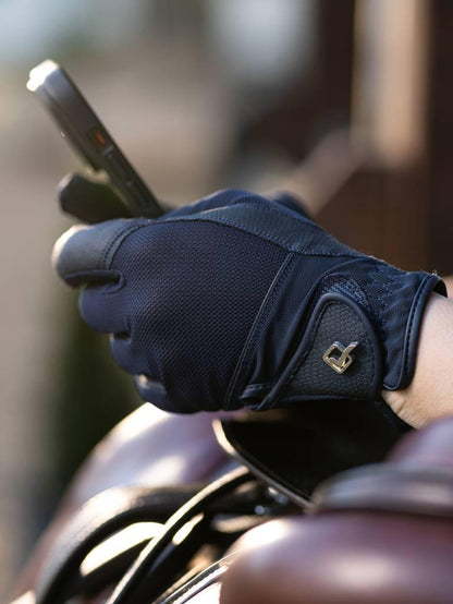 LeMieux Pro Mesh Riding Glove - Extra Small - Navy