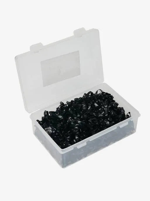 LeMieux Silicone Plaiting Bands - 1000 bands - Black -