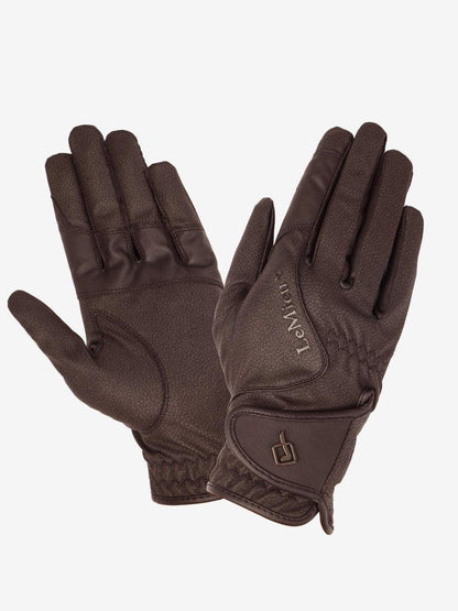 LeMieux SS24 Close Contact Riding Gloves - Brown - X-Small