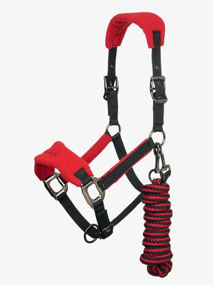 LeMieux Vogue Fleece Headcollar & Rope Set - Chilli - Pony