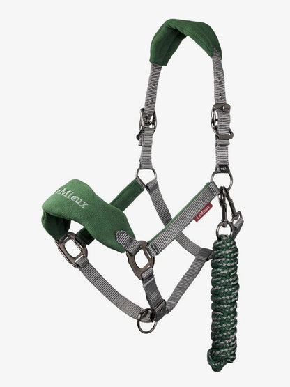 LeMieux Vogue Fleece Headcollar & Rope Set - Hunter Green - Pony