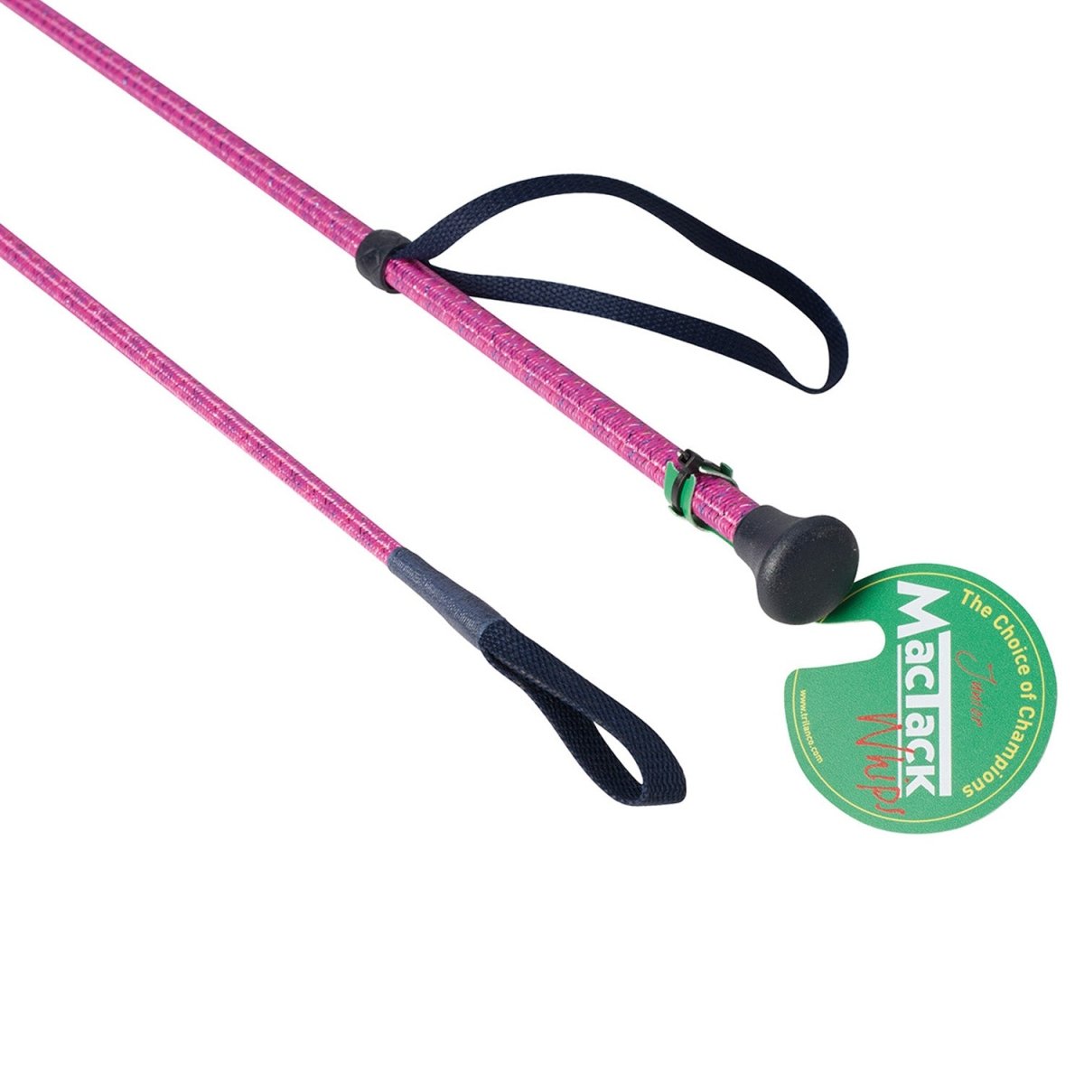 Mactack Junior Riding Whip - Pink Sparkle - 24"