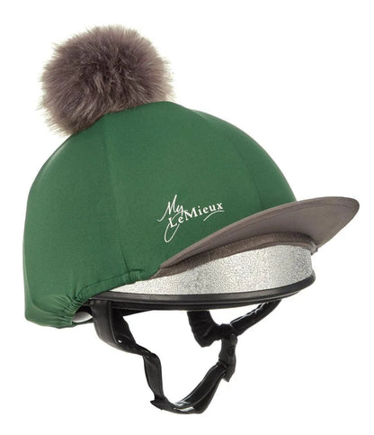 My LeMieux Luxury Pom Pom Hat Silk - Hunter Green -