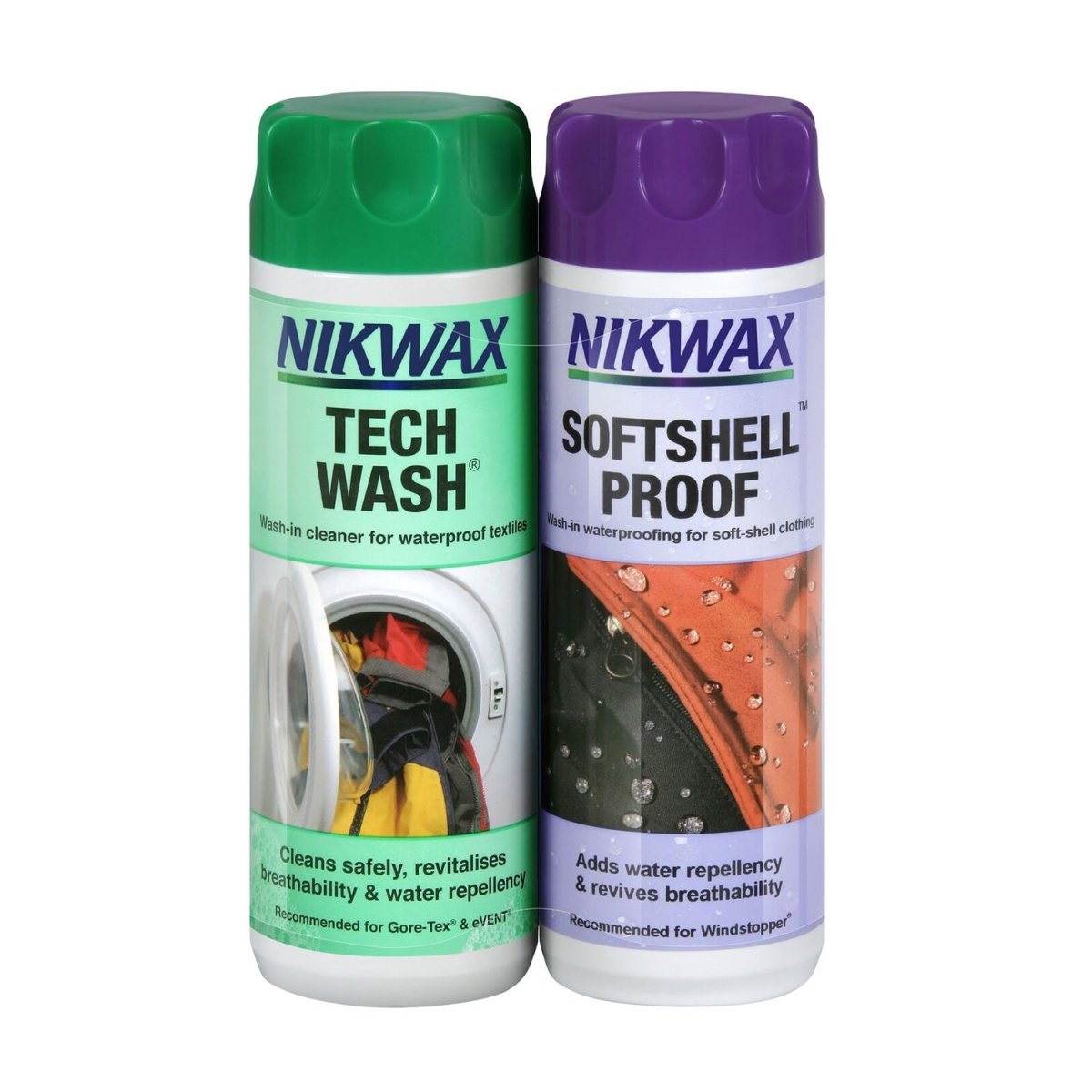 Nikwax Tech Wash/Softshell Proof Twin Pack 300 Ml - 300Ml Twin Pack -