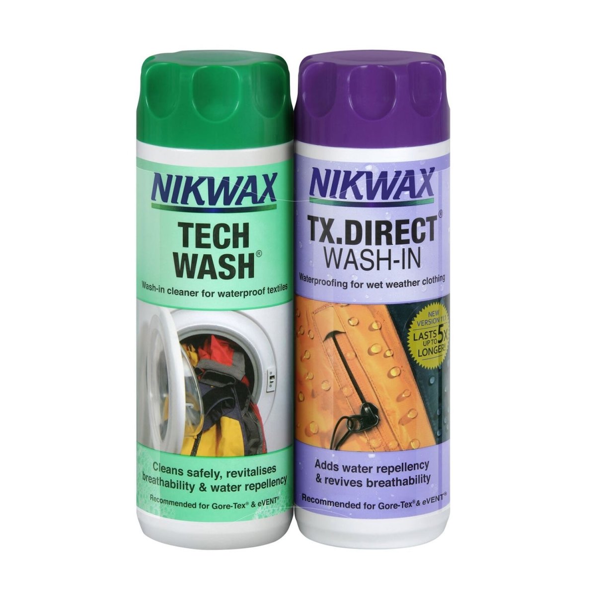 Nikwax Tech Wash/Tx Direct Wash-In Twin Pack 300 Ml - 300Ml Twin Pack -